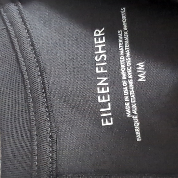 Eileen Fisher Organic-Cotton Jersey Round-Neck Dress Size Medium in Graphite - Picture 8 of 13